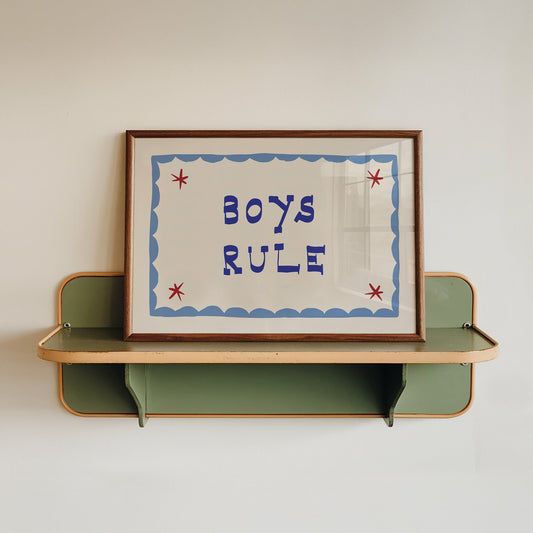 Boys Rule - Wall Art Print - House of Zella