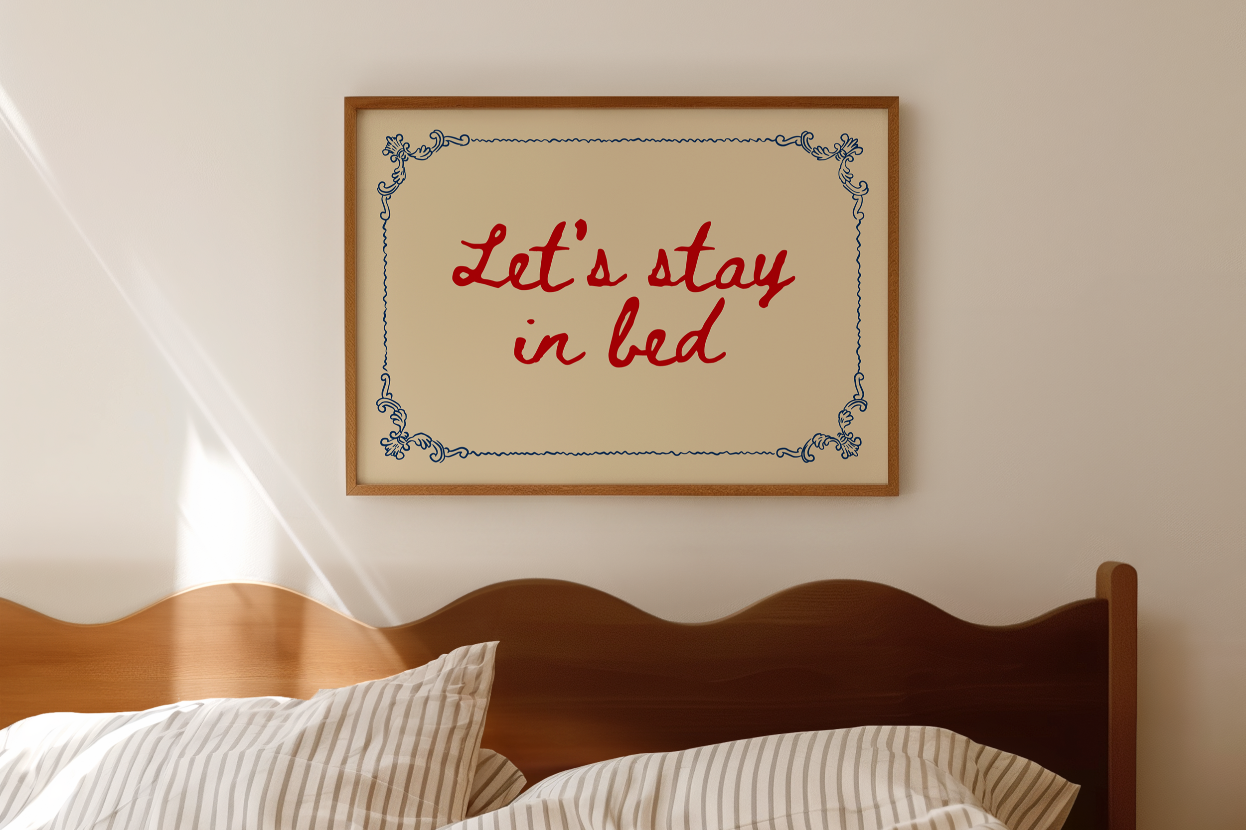 Above bed art print