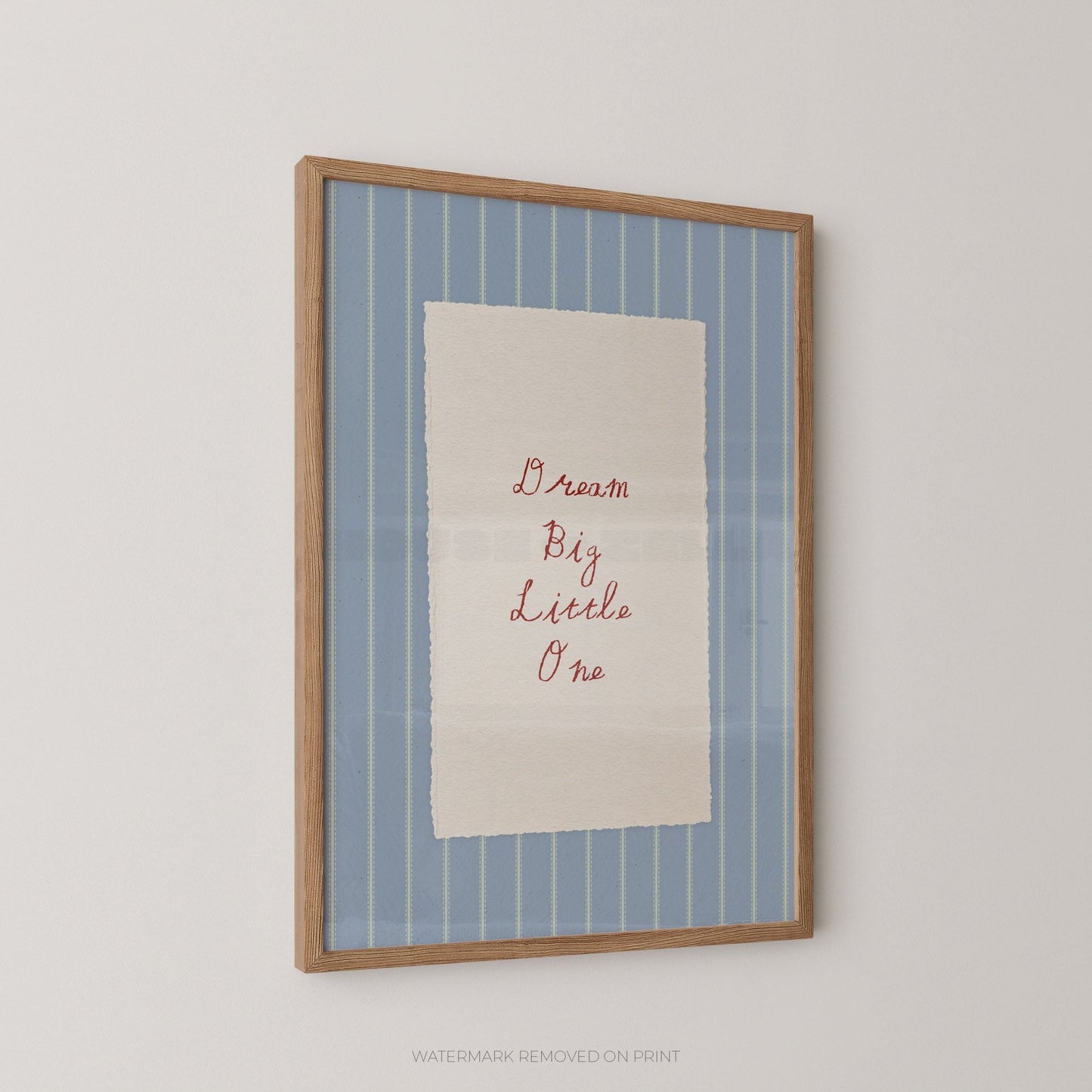 Inspirational nursery wall art featuring the phrase Dream Big Little One