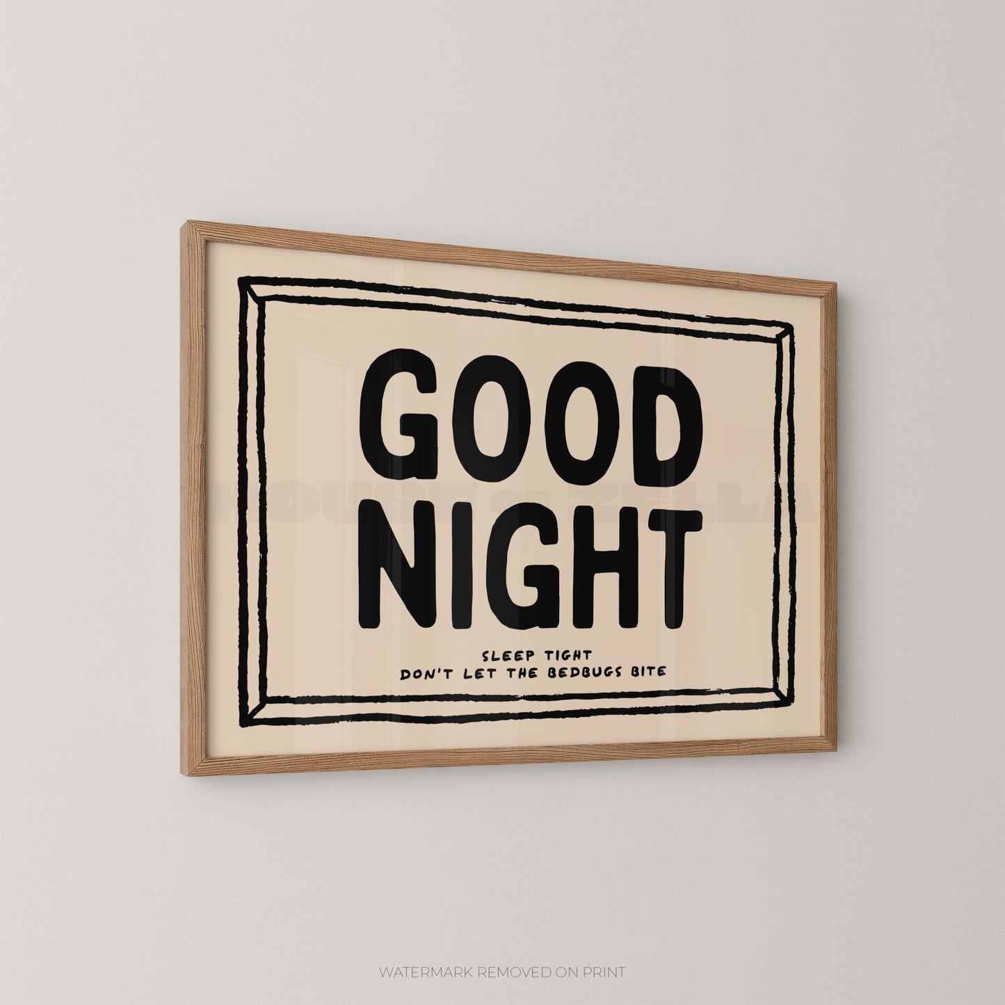 Good Night Sleep Tight - Wall Art Print - House of Zella