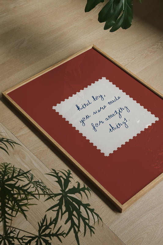 Kind Boy - Wall Art Print - House of Zella
