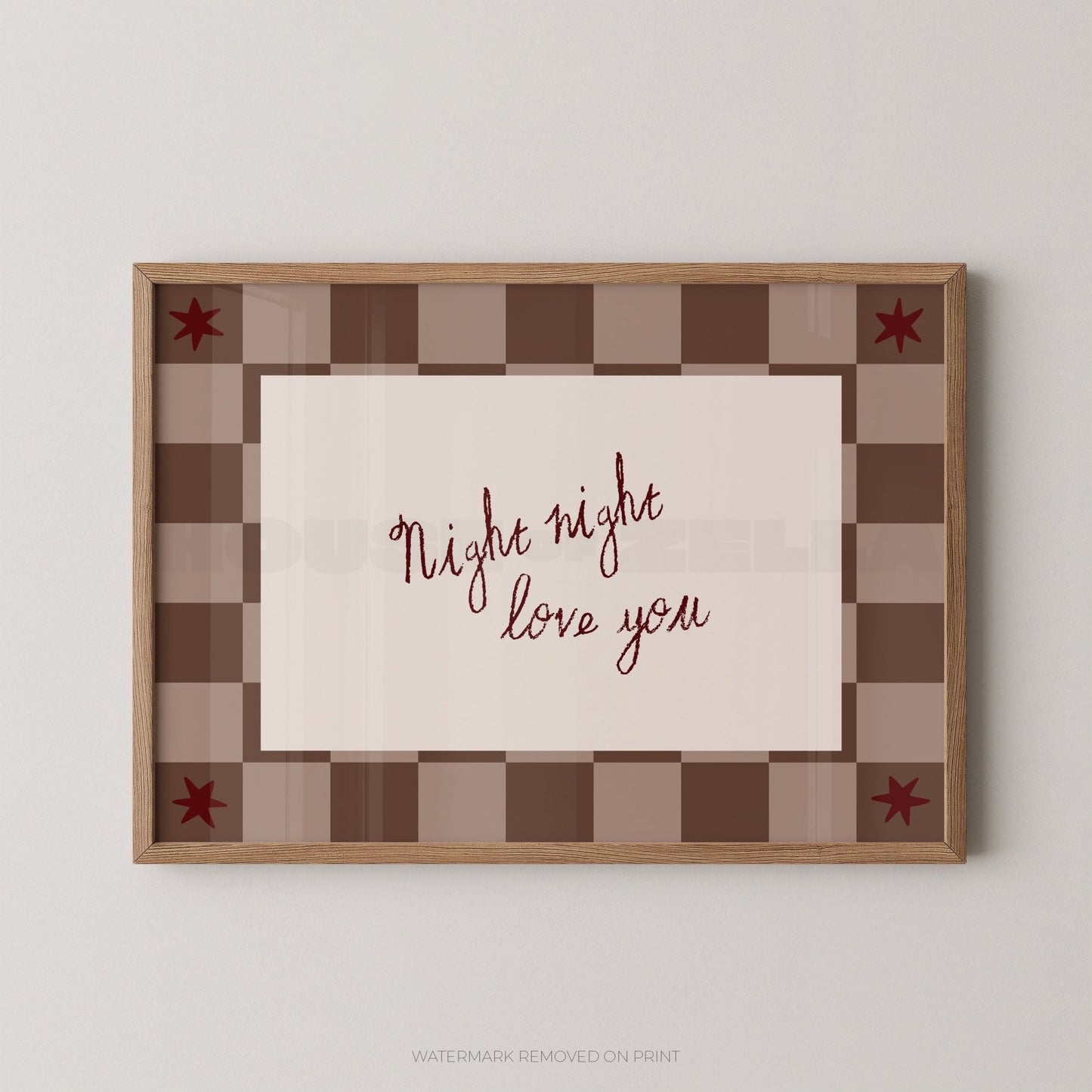 Night Night Love You - Wall Art Print - House of Zella