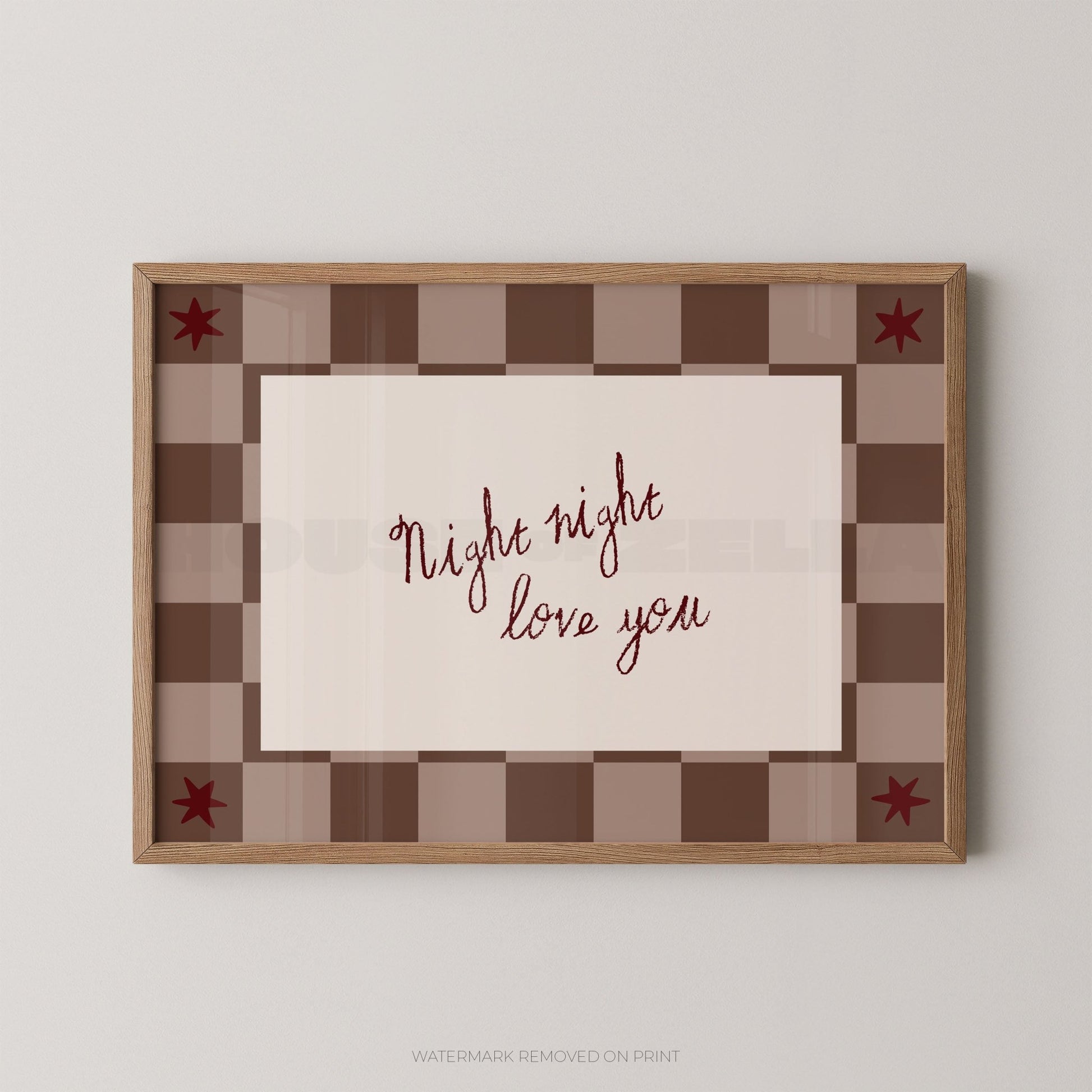 Night Night Love You - Wall Art Print - House of Zella