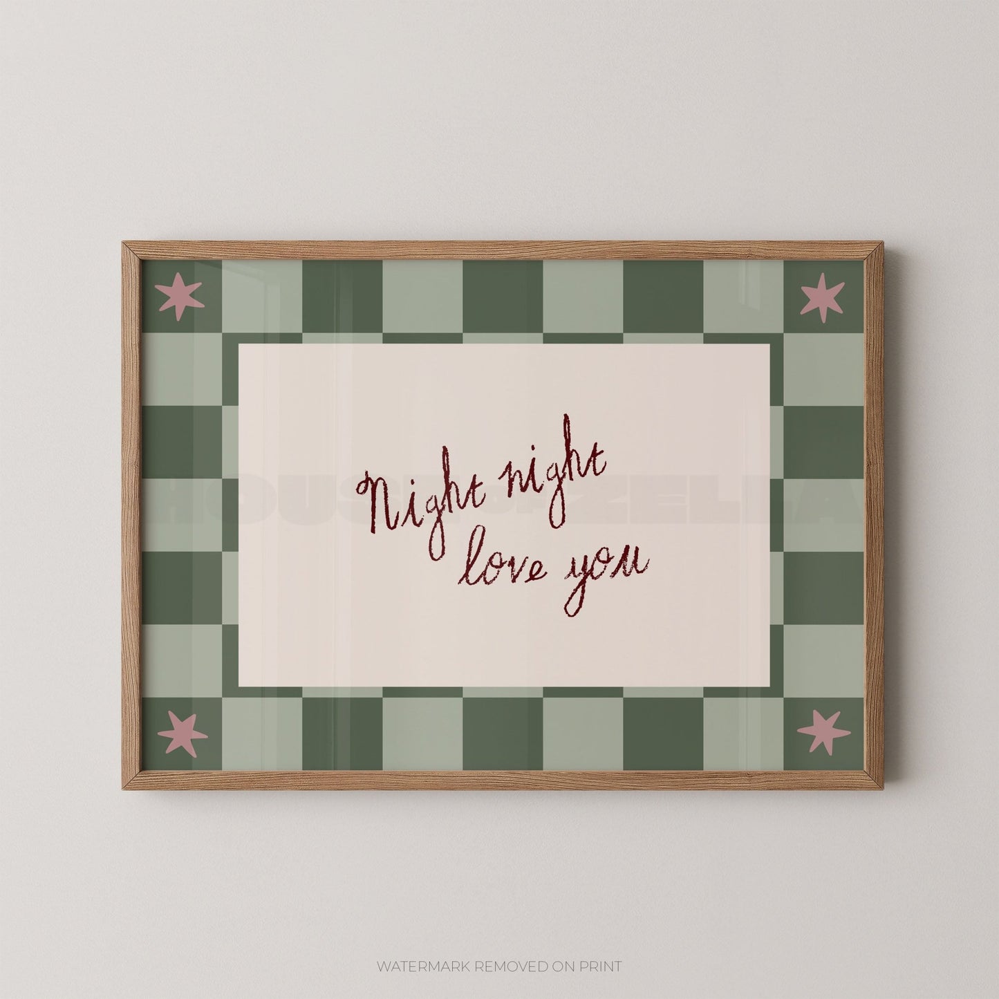 Night Night Love You - Wall Art Print - House of Zella