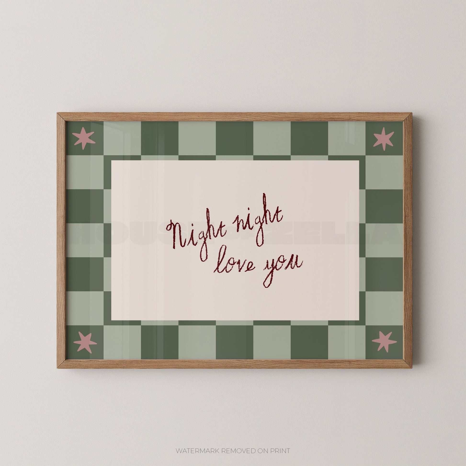 Night Night Love You - Wall Art Print - House of Zella