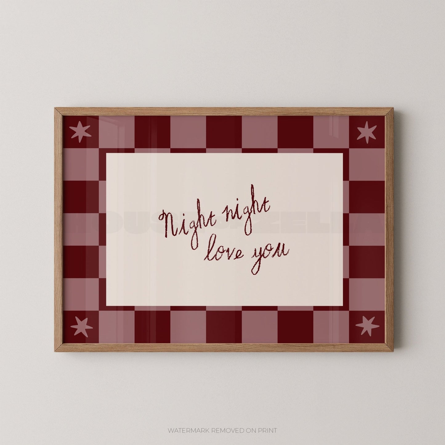 Night Night Love You - Wall Art Print - House of Zella