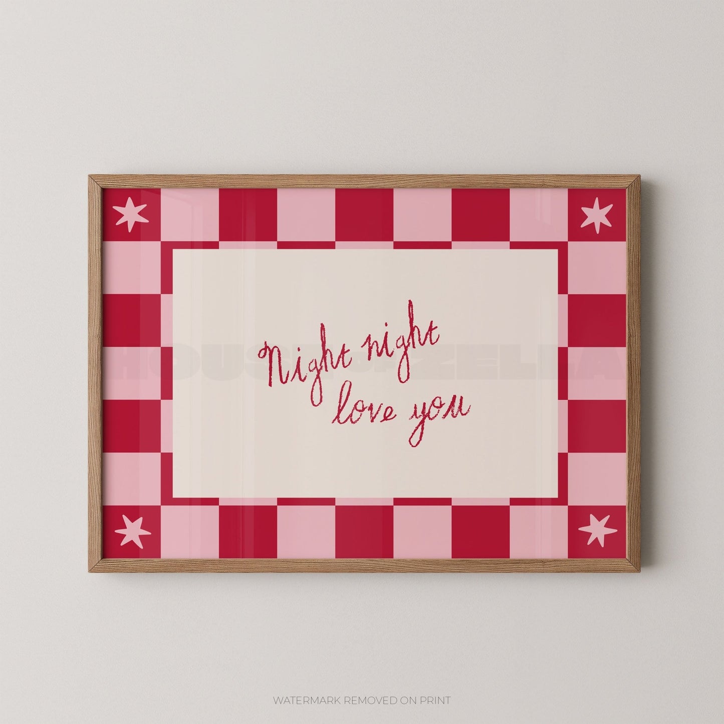 Night Night Love You - Wall Art Print - House of Zella