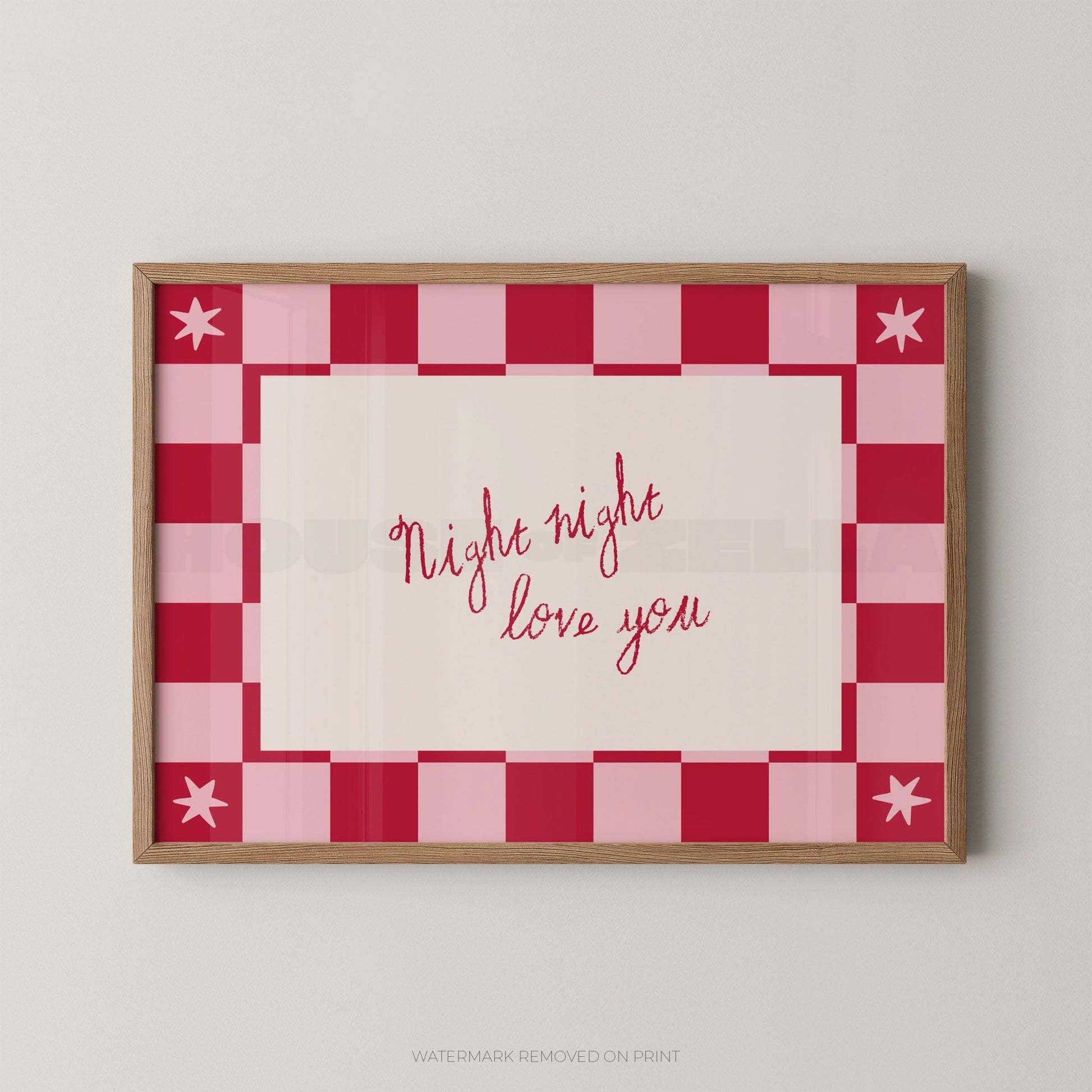 Night Night Love You - Wall Art Print - House of Zella