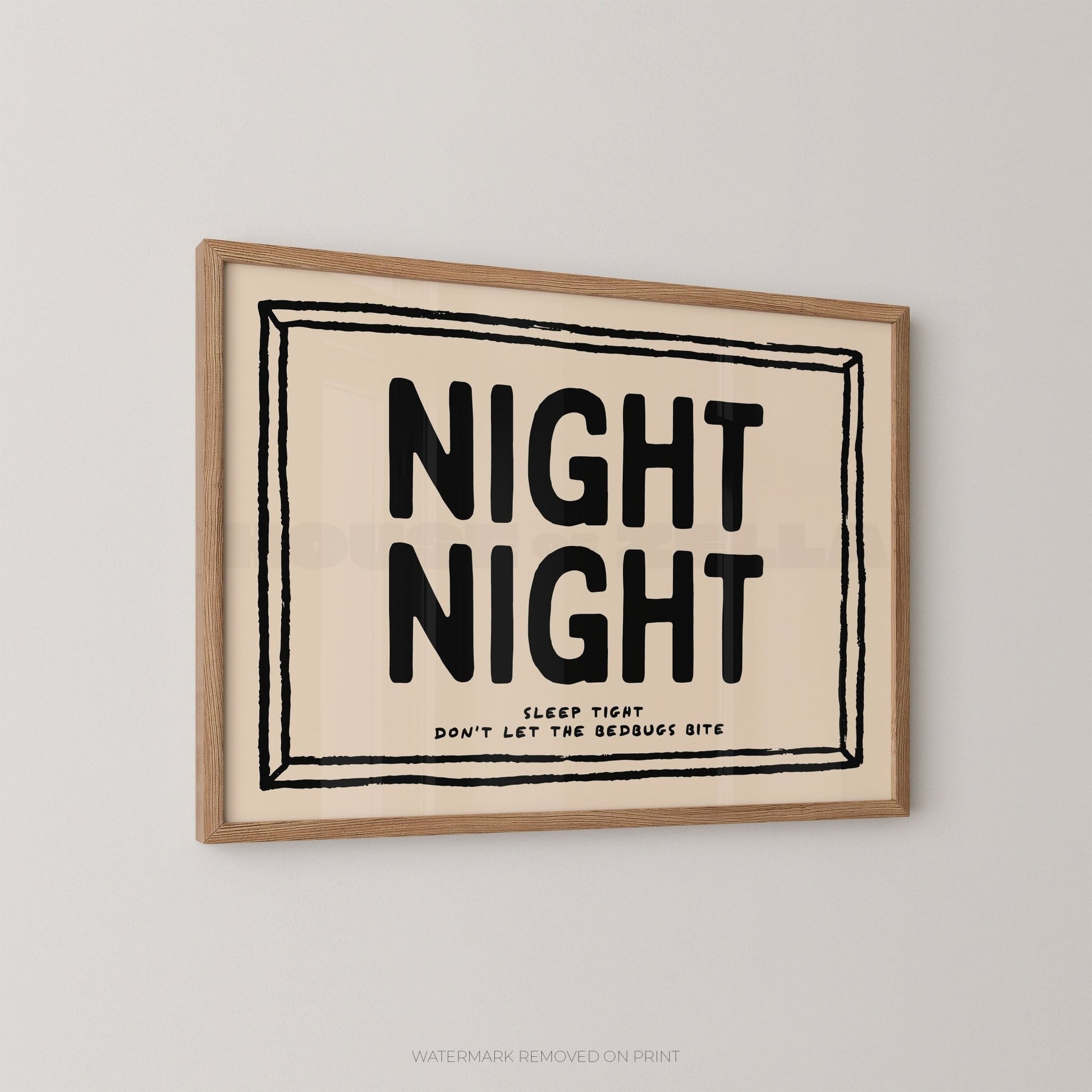 Night Night - Wall Art Print - House of Zella