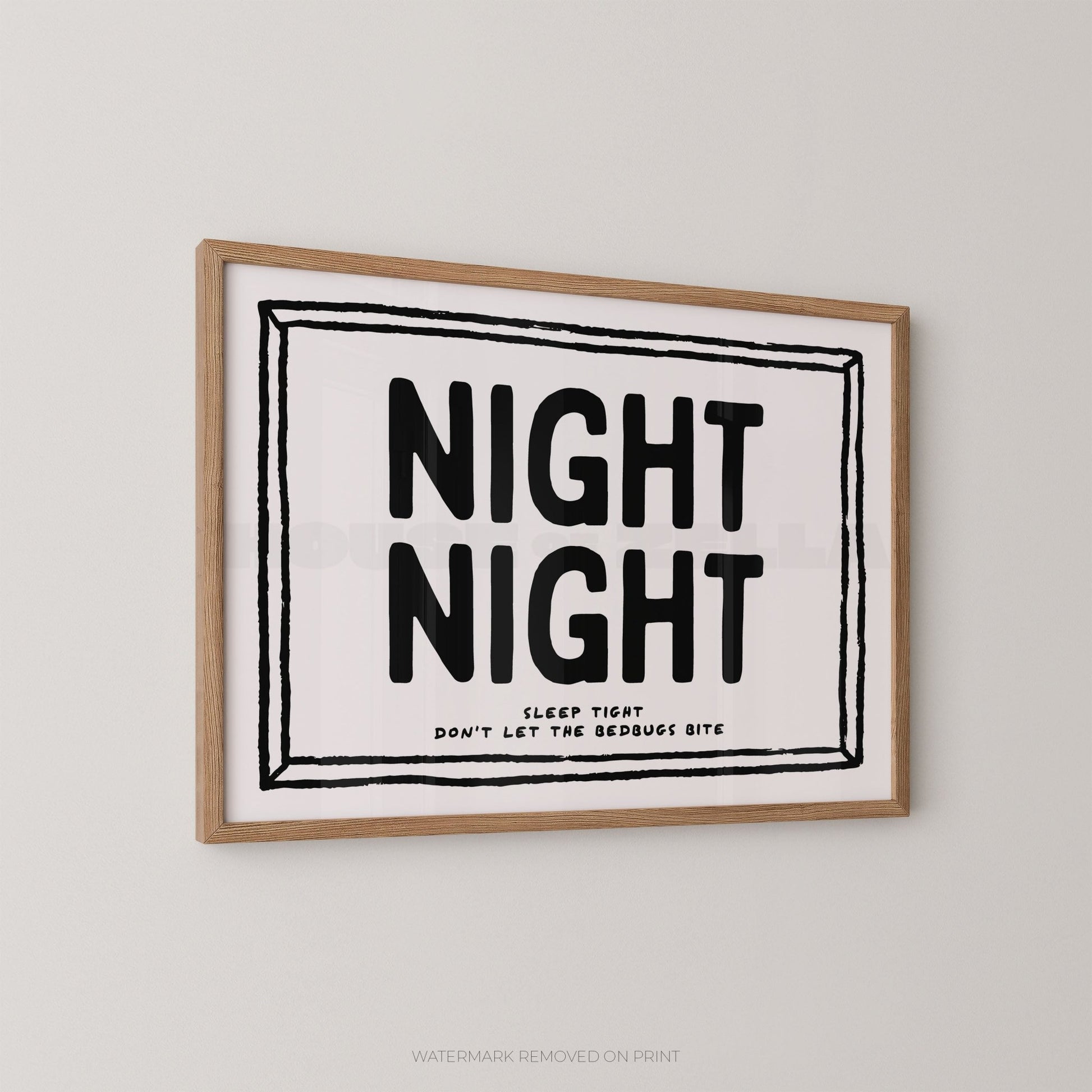 Night Night - Wall Art Print - House of Zella