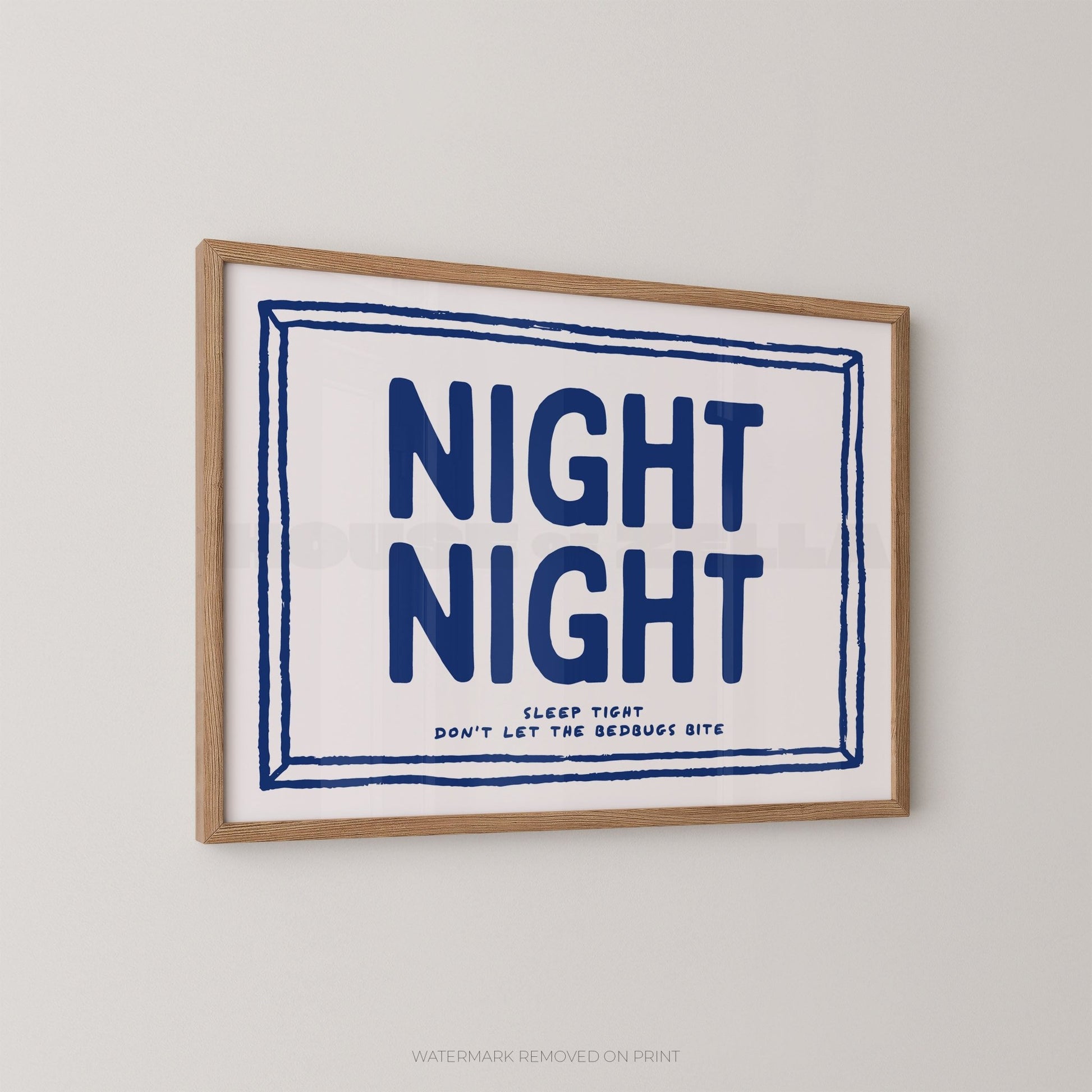 Night Night - Wall Art Print - House of Zella