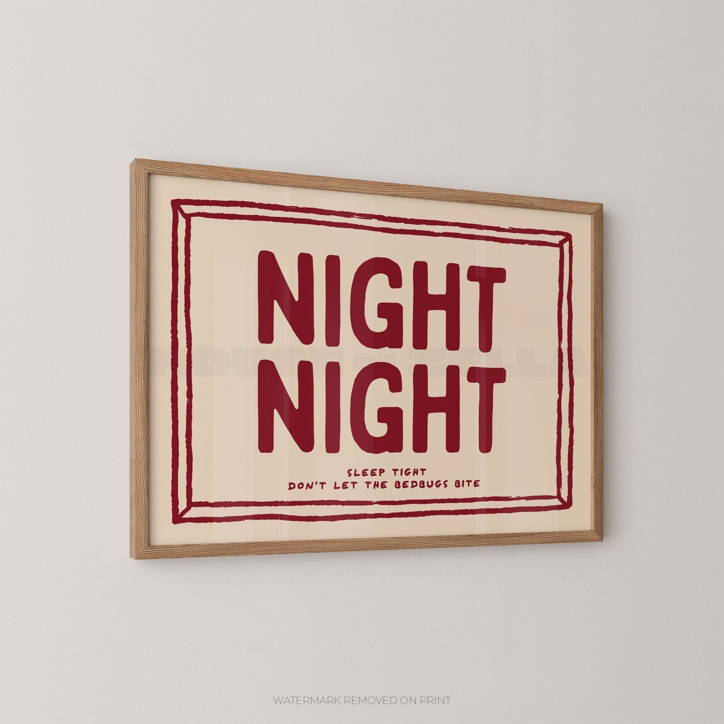 Night Night - Wall Art Print - House of Zella