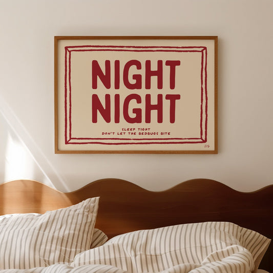Night Night - Wall Art Print - House of Zella