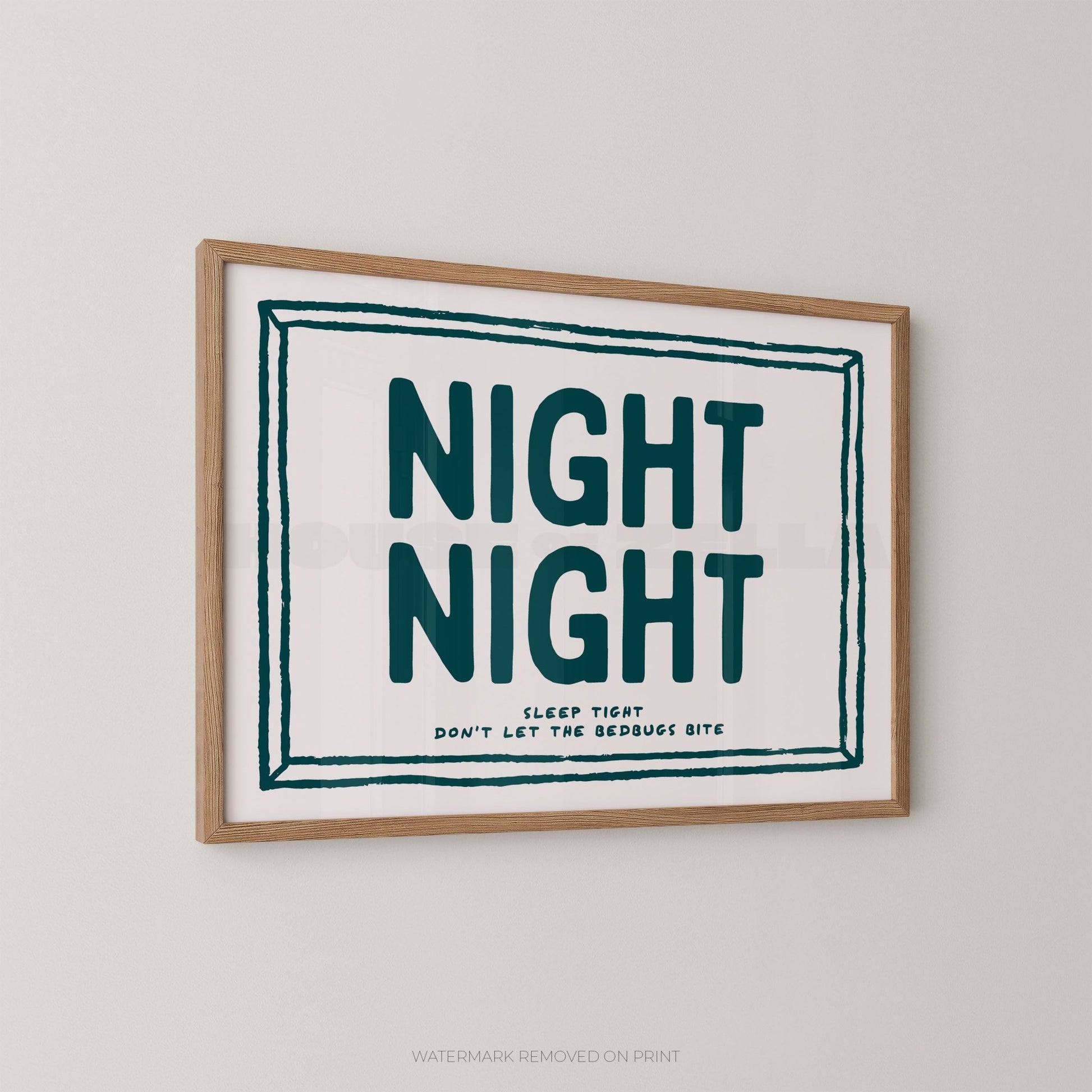 Night Night - Wall Art Print - House of Zella