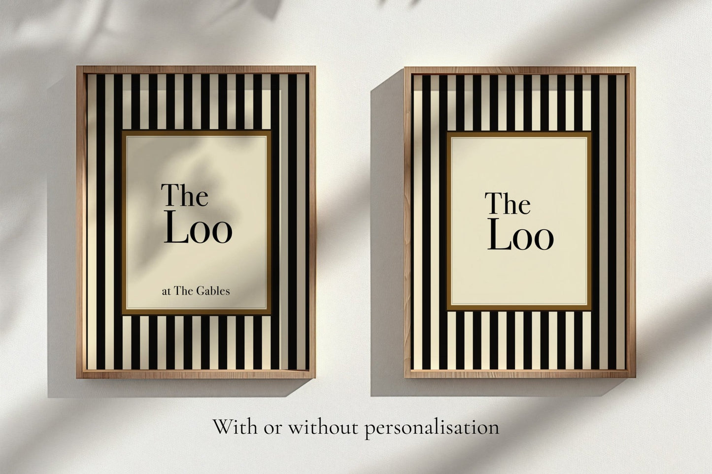 The Loo – Black & Cream - Wall Art Print - House of Zella
