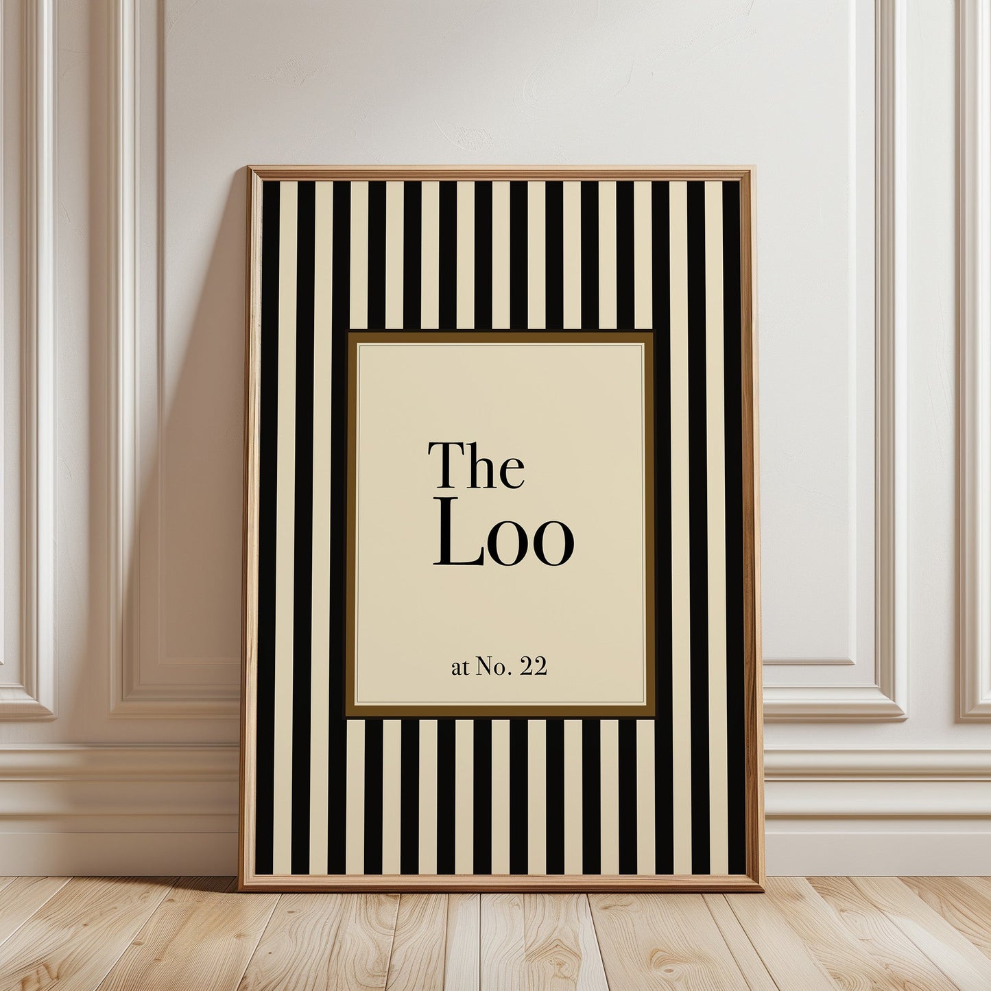 The Loo – Black & Cream - Wall Art Print - House of Zella