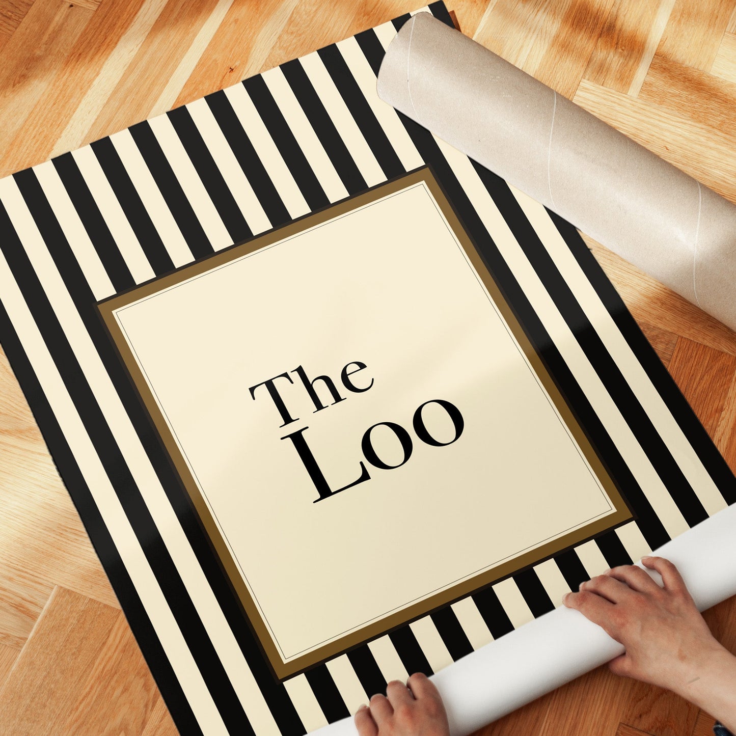 The Loo – Black & Cream - Wall Art Print - House of Zella